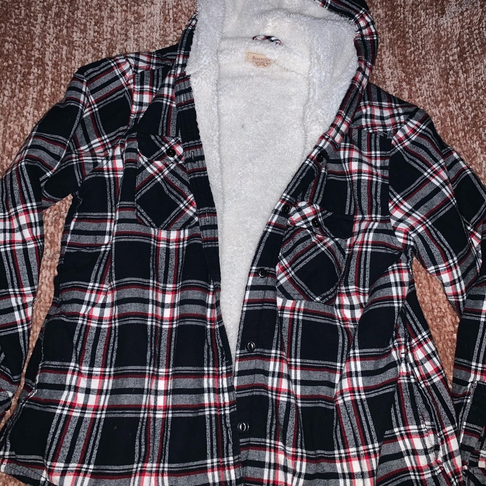 hooded flannel jacket